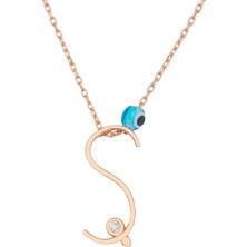 By Barun Ş Harfi Kolye Rose