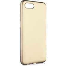 Tekno Grup Realme C2 Kılıf Mat Premium Silikon Kılıf - Gold + Cam Ekran Koruyucu