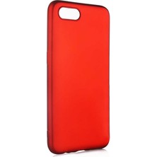 Tekno Grup Realme C2 Kılıf Mat Premium Silikon Kılıf - Kırmızı + Cam Ekran Koruyucu