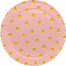 My Party Store Pastel Düşler Somon Karton Tabak 23 cm 8'li