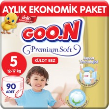 Goon Premium Soft Külot Bez 5 Beden Aylık Ekonomik Paket 90 Adet