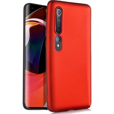 Case 4U Xiaomi Mi 10 Kılıf Klasik Mat Renkli Yumuşak Premier Silikon Kırmızı