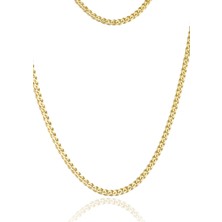 By Barun Zincirli Gümüş Kolye Sarı Altın