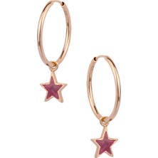 By Barun Mineli Yıldız Küpe Rose