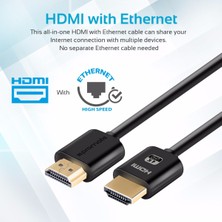 Promate Prolink4K2-300 HDMI Kablo Düz Uçlu Kırılmaz  4K Görüntü 3 metre