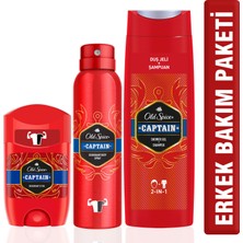 Old Spice Duş Jeli & Şampuan 400 ml + Deo 150 ml + Deo Stick Capt 50 ml