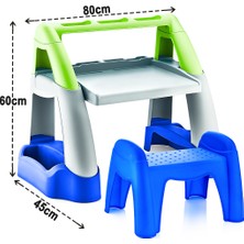 Banadabul Dali Çocuk Masası Aktivite ve Çalışma Seti Tabureli - Mavi