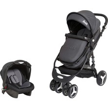Joell  Truva Travel Sistem Bebek Arabası Siyah Füme