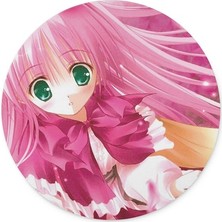 Wuw Anime Girl Yuvarlak Mouse Pad