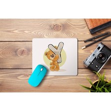 Wuw Ayıcık Desenli Y Harfli Mouse Pad