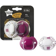 Tommee Tippee Urban Emzik Kız,6-18 ay 2'li Beyaz Pembe