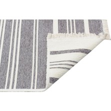 Eko Halı Mondo Md 02 Gümüş Yıkanabilir Çift Taraflı Pamuk Kilim