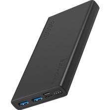 Promate Bolt-10 PowerBank 10000mAh 2 USB USB ve Type-C Girişli Hızlı