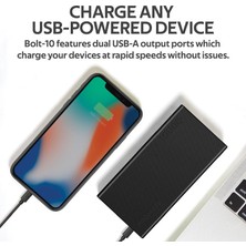 Promate Bolt-10 PowerBank 10000mAh 2 USB USB ve Type-C Girişli Hızlı