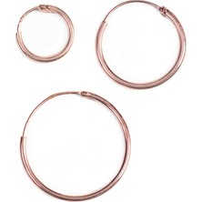 By Barun Üçü Bir Arada Halka Küpe Rose