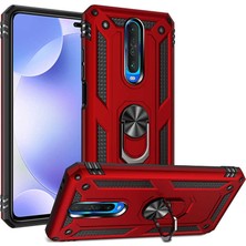 Case Street Xiaomi Redmi K30 Kılıf Tank Koruma Vega Standlı Yüzüklü Mıknatıslı  - Bronz