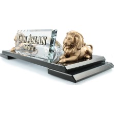 Reklam Atay ATY401 Aslan Figürlü Kişiye Özel Masa İsimliği