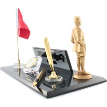 Reklam Atay Kişiye Özel Atatürk Biblolu Masa İsimliği
