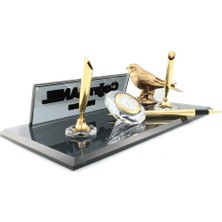 Reklam Atay Kişiye Özel Kanarya Biblolu Kabartma Yazılı Masa İsimliği
