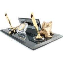 Reklam Atay Kişiye Özel Kedi Biblolu Veteriner Masa İsimliği