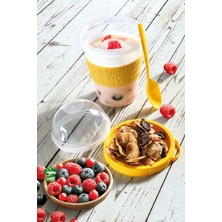 Titiz Take'n Go Kapaklı Kaşıklı Yoğurt Kabı Yeşil