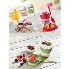 Titiz Take'n Go Kapaklı Kaşıklı Yoğurt Kabı Yeşil
