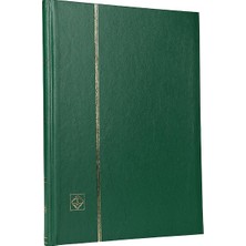 Leuchtturm Pul Defteri Basic Beyaz Zemin Sert Kapak 8 Yaprak 16 Sayfa Yeşil A4