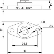 Motorobit KFL08 Yataklı Rulman 8 mm