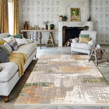 Halı Home Halı Safarin Koleksiyonu 7708A Bej Saçaklı Halı 100 x 200 cm
