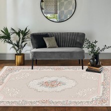 Halı Home Halı Orkis Koleksiyonu 9713A Kemik Saçaklı Halı 150 x 233 cm