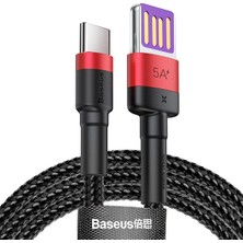 Baseus Cafule Hw USB Type C40W Hızlı Şarj USB Kablo Halat Kablo Siyah - CATKLF-P91