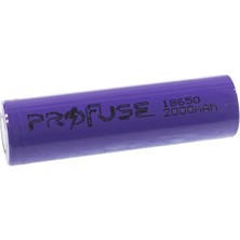 Profuse 3.7V 2000MAH 18650 Li-Ion Şarjlı Pil - Başsız