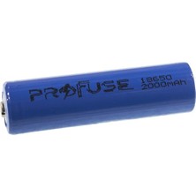 Profuse 3.7V 2000MAH 18650 Li-Ion Şarjlı Pil - Başlı