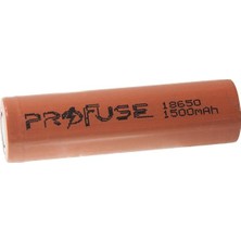 Profuse 3.7V 1500MAH 18650 Li-Ion Şarjlı Pil - Başsız