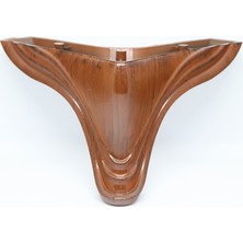 Adem Koç Plastik Yunus Ahşap Desenli  Plastik Mobilya Ayağı 12 cm