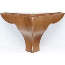 Adem Koç Plastik Nehir  Ahşap Desenli Plastik Mobilya Ayağı 14 cm