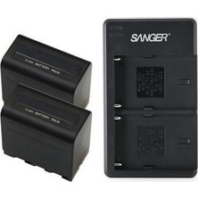Sanger Sony NP-F750 2'li USB Şarj Cihazı ve Batarya Seti
