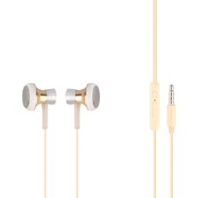 MF Product Acoustic 0153 Mikrofonlu Kablolu Kulak İçi Kulaklık Gold