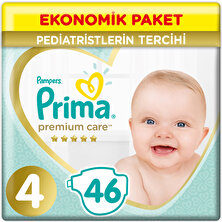 Prima Bebek Bezi Premium Care 4 Beden 46 Adet Ekonomik Paket