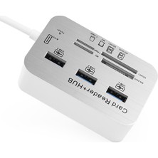 TX USB 3.0 HUB Çoklu Kart Okuyucu ve 3xUSB 3.0 Çoklayıcı (TXACUCR340)