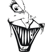 Sticker Fabrikası Joker Batman Şeffaf Sticker 00056