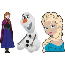 Sticker Fabrikası Karlar Ülkesi Karakterleri Elsa,anna,olaf Sticker 00059