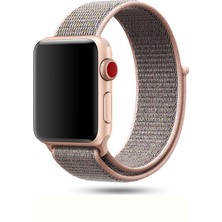 Kyver Apple Watch Seri 10/9/8/7/6/SE/5/4/3 Spor Loop Kordon 46mm 45mm 44mm 42mm Uyumlu Kum Pembesi