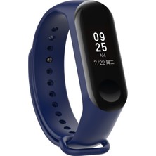 Kyver  Mi Band 3 - Mi Band 4 Akıllı Bileklik Kordon Kayış Lacivert