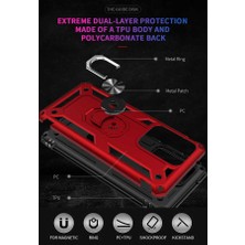 CoverZone Samsung Galaxy S20 Kılıf Shockproof Standlı Yüzük Tutuculu Vega Case Kırmızı