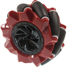 Motorobit 80 mm Kırmızı Omni Mecanum Tekerlek Sol