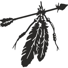 Sticker Fabrikası Tüy ve Ok Sticker 00199