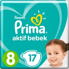 Prima Bebek Bezi Aktif Bebek 8 Beden 17 Adet Standard Paket