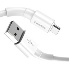 Baseus CAMSW-02 Mini White Micro USB 2.4A Şarj USB Kablosu 1 mt