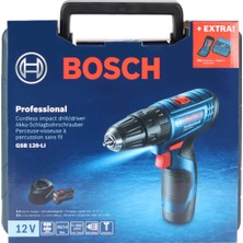 Bosch Professional Gsb 120-LI 2 Ah Akülü Darbeli Delme Vidalama + Aksesuar Seti